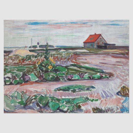 Papier Mousseline Edvard Munch - Seashore. Paysage près de Lubeck (Recto)