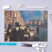Papier Mousseline Edvard Munch - Soirée sur Karl Johan Street (Artisanat)