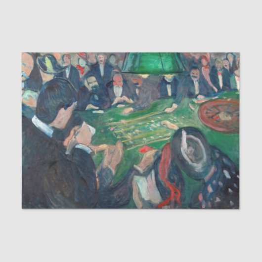 Papier Mousseline Edvard Munch - Table de roulette à Monte Carlo (Recto)