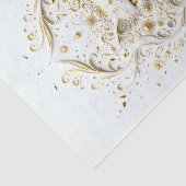 Papier Mousseline Effet baroque blanc et or Cat AU6 Découpage (Détail)