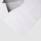 Papier Mousseline Effet Moiré moderne Tulipe Floral Minimal Noir (Détail)