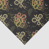 Papier Mousseline Éffrayant à deux visages serpents Lune Feuilles Ha (Détail)