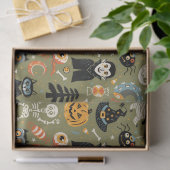 Papier Mousseline Éffrayant Halloween Green (Cadeau)