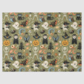 Papier Mousseline Éffrayant Halloween Green (Recto)