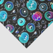 Papier Mousseline Éffrayant Halloween Monster Eyeballs Motif (Détail)