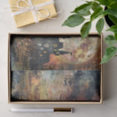 Papier Mousseline Effrayant Jack-o'-lantern Pleine lune Halloween Dé (Cadeau)