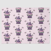 Papier Mousseline Éffrayant mignon Cupcake & Lollipops chauves-souri (Recto)