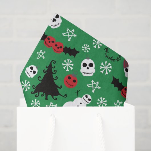 Papier Mousseline Éffrayant Noël Déplaisant Goth Fête à thème (Sac cadeau)