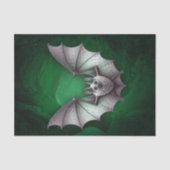 Papier Mousseline Éffrayant volant Gray Bat Gris Griller Green Cave (Recto)