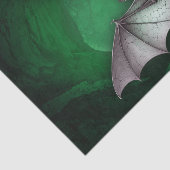 Papier Mousseline Éffrayant volant Gray Bat Gris Griller Green Cave (Détail)