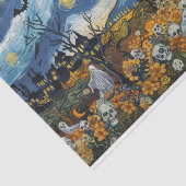 Papier Mousseline Éffrayante nuit-Halloween Ghoost Crâne hantée Mais (Détail)