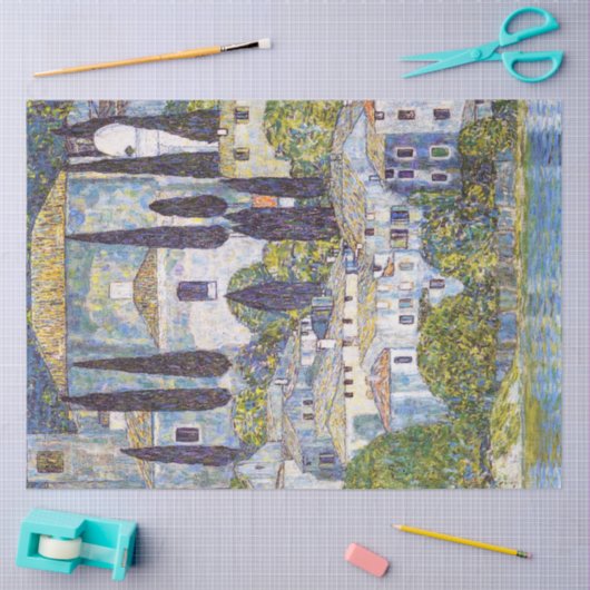 Papier Mousseline Église à Cassone, Gustav Klimt (Artisanat)