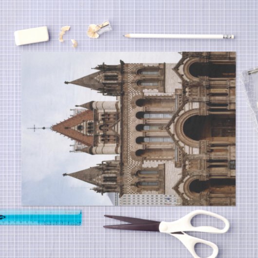 Papier Mousseline Église en papier de tissus (Artisanat)