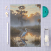 Papier Mousseline Egrets in Everglades National Park Morning (Artisanat)