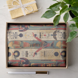 Papier Mousseline Egyptian hieroglyphics Pharaoh Pattern