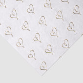 Papier Mousseline Elaborer Embossed Gold Heart Mariage élégant (Détail)