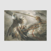 Papier Mousseline Elder Chief & Landing Eagle Decoupage (Recto)