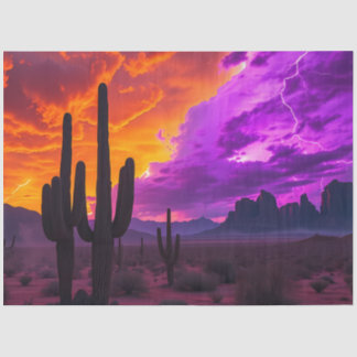 Papier Mousseline Electric Desert Storm – Neon Southwest Fantasy Dec