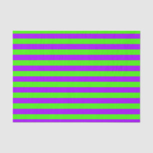 Papier Mousseline Électrique Psychédélique violet et arlequin vert