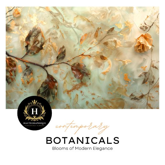 Papier Mousseline Élégance botanique terrestre Bande de tissus