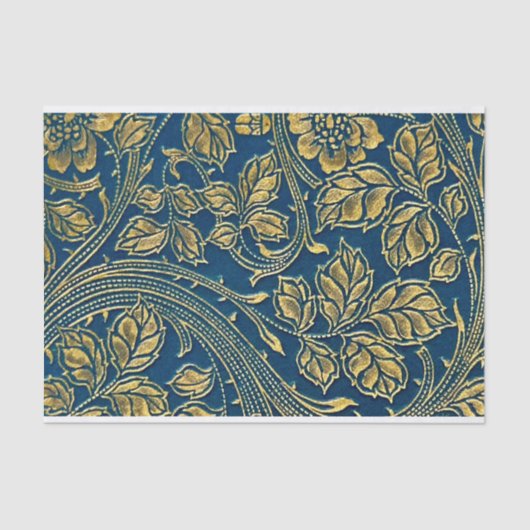 Papier Mousseline Élégance de la floraison dorée (Recto)