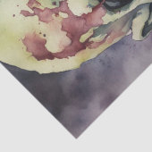 Papier Mousseline Élégance d'Undead : aquarelle Zombie visage découp (Détail)