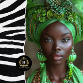 Papier Mousseline Élégance Émeraude Découpage de la tête de la coule