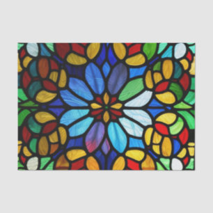 Papier Mousseline Élégance en verre floral