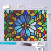 Papier Mousseline Élégance en verre floral (Artisanat)