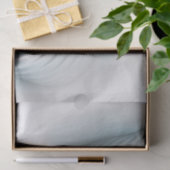 Papier Mousseline Élégance florale Art moderne Abstrait bleu fractal (Cadeau)