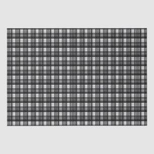 Papier Mousseline Élégance Intemporelle : Tartan Noir Et Blanc Class
