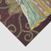 Papier Mousseline Élégance médiévale avec Découpage Broderie d'or (Détail)