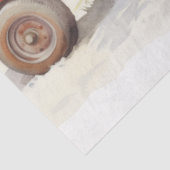 Papier Mousseline Élégance rustique : Ferme d'arbres de Noël et poul (Détail)