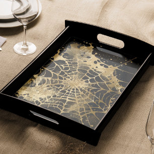 Papier Mousseline Élégance Spiderweb Déplaisant Beau Gold Cobweb