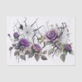 Papier Mousseline Élégance Spiderweb | Déplaisant Beau Rose Floral (Recto)