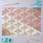 Papier Mousseline Elegant Aïd Moubarak Arabe Calligraphie or (Artisanat)