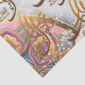 Papier Mousseline Elegant Aïd Moubarak Arabe Calligraphie or (Détail)