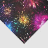 Papier Mousseline Elégant arc-en-ciel feux sur Arrière - plan noir (Détail)