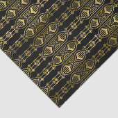 Papier Mousseline élégant art déco motif en or noir (Détail)