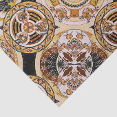 Papier Mousseline Élégant Art Nouveau Décoratif Gold Brown Motif (Détail)