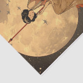 Papier Mousseline Elégant Asiatique Lune Sitter Découpage Crafting (Détail)