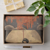 Papier Mousseline Elégant Asiatique Lune Sitter Découpage Crafting (Cadeau)