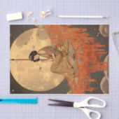 Papier Mousseline Elégant Asiatique Lune Sitter Découpage Crafting (Artisanat)