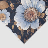 Papier Mousseline Elégant Belle Fleurs Blanches Découpage (Détail)