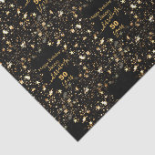 Papier Mousseline Elégant Black and Gold 50e anniversaire (Détail)