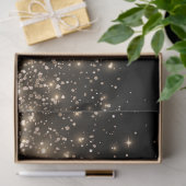 Papier Mousseline Elégant Black Gold Bronze Parties scintillant vaca (Cadeau)