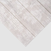 Papier Mousseline Elégant blanc Damask Leaf Botanique Rustique Bois (Détail)