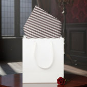 Papier Mousseline Elégant blanc et prune foncé Halloween rayé