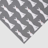 Papier Mousseline Elégant blanc sur gris - Motif élégant (Détail)