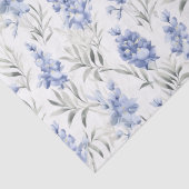 Papier Mousseline Élégant Bleu Delphinium Floral (Détail)